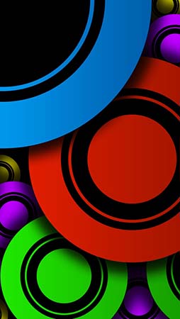 IPhone 5 Wallpaper Colorful Circles 02