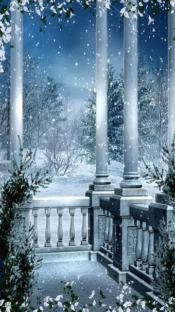 Winter Magic Garden Wallpaper